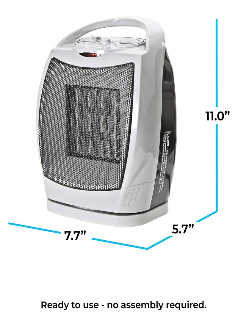 Generic - Oscillating Indoor Space Heater, Portable, Ceramic, Electric, Energy-Efficient, Adjustable Thermostat, Tip-Over Switch, Overheat Protection, Ideal for Home, Bedroom, Office - Image 1