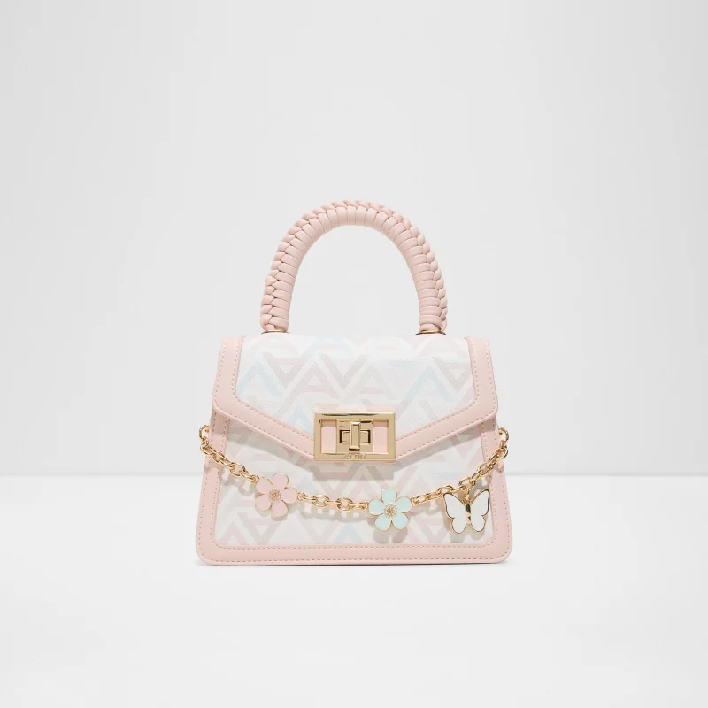 LINDSAY Monogram Patterned Top Handle Bag