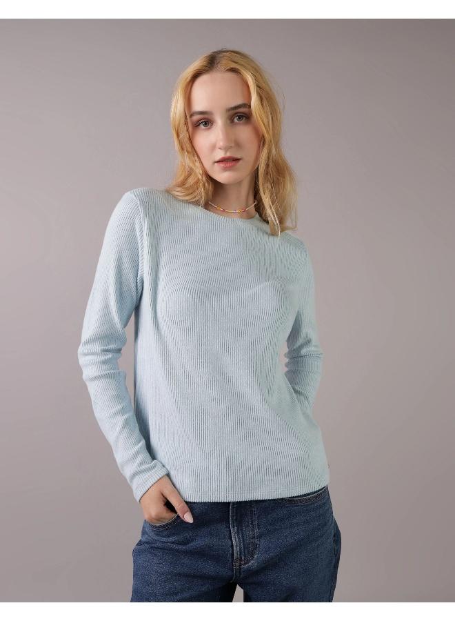 American Eagle AE Plush Long-Sleeve Crew Neck T-Shirt - Image 1