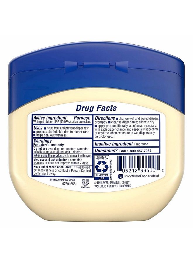 Vaseline هلام البترول النقي بنسبة 100% لحماية بشرة الأطفال، عبوة 13 أونصة تحتوي على 4 قطع - Image 3