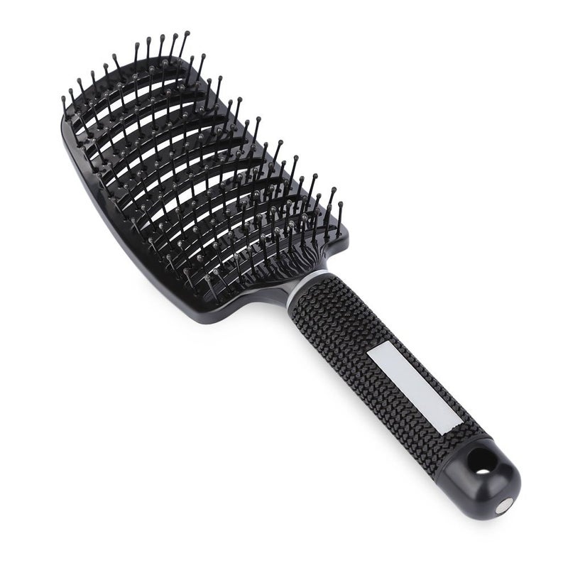 eyxformula Vent Blow Dryer Hair Brush, Women Thick Long Curly Paddle Detangling Massage Brush, Fast Drying Straight Volume Comb, Curved Anti Static Styling Tool for Wet/Dry Hair - Image 1