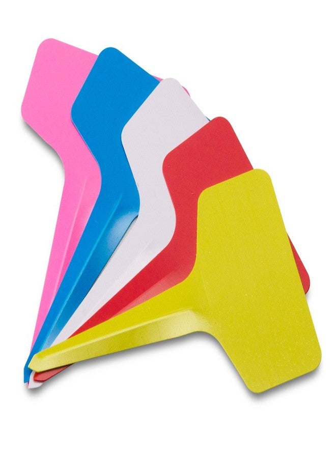 KINGLAKE Plant Labels,100 Pcs Multicolor Waterproof Plastic Plant Tags T-Type Nursery Garden Labels 6 x10cm,5 Colors - Image 4
