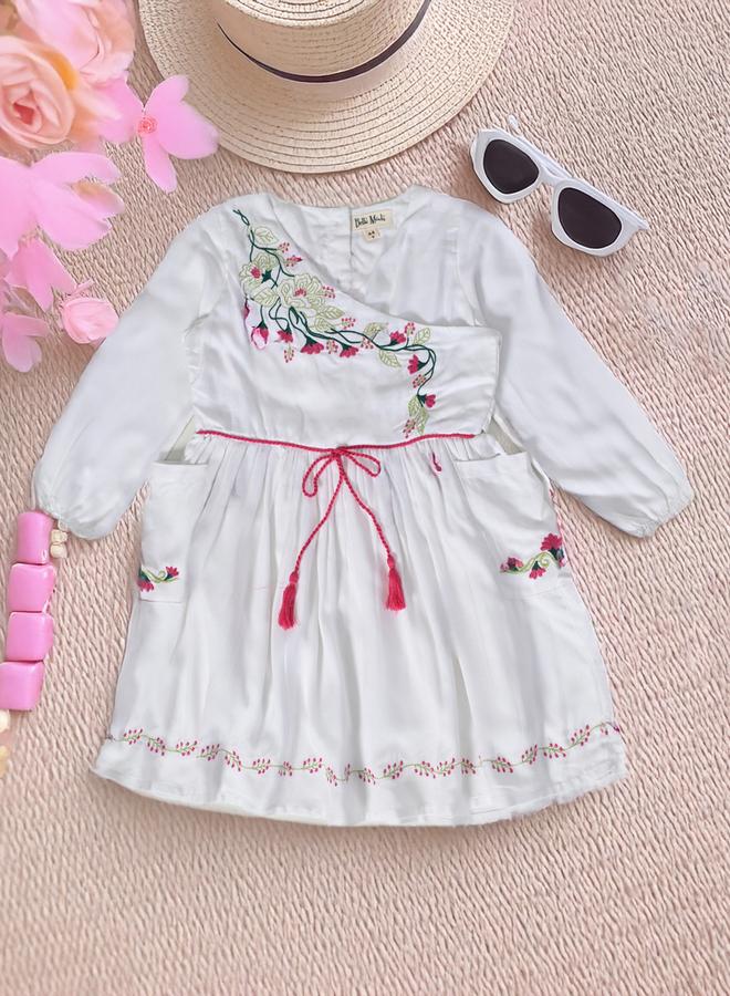 BELLA MODA Floral Embroidered Dress - Image 1