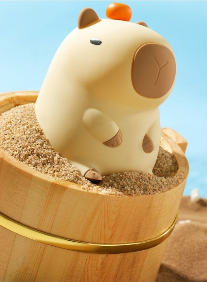 ضوء ليلي قابل لإعادة الشحن على طراز كابيبارا، ضوء الحمام، ضوء ديكور للمنزل، مصباح طاولة، لون أصفر - Image 3