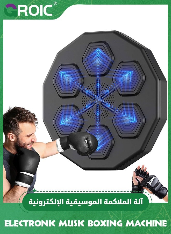 GROIC Electronic Music Boxing Machine with Boxing Gloves,Music Boxing Pads,Boxing Training Punching Equipment Wall Mounted,Electronic Boxing Target Training Punching Equipment for Home,Indoor and Gym - Image 1