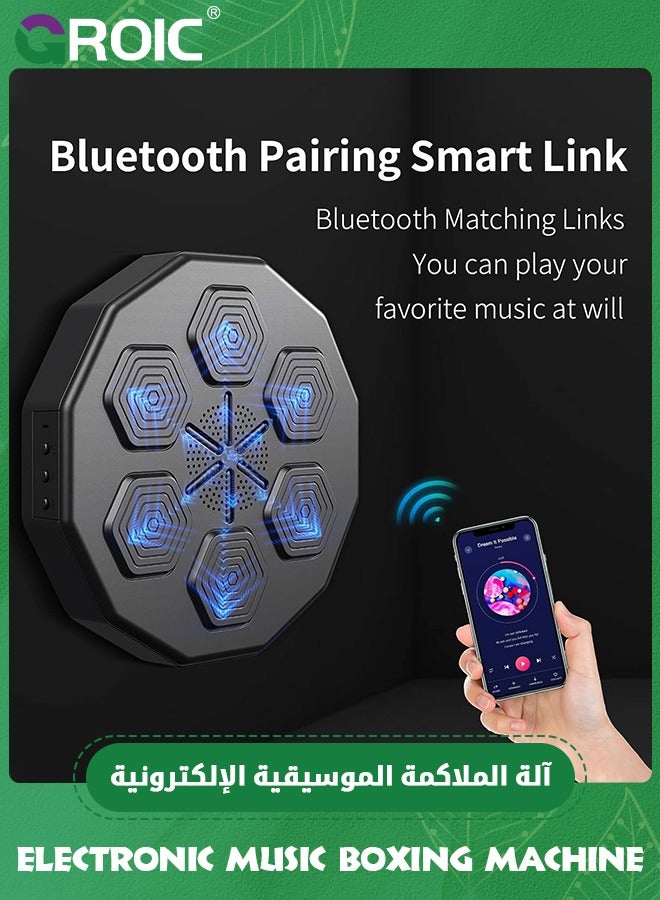 GROIC Electronic Music Boxing Machine with Boxing Gloves,Music Boxing Pads,Boxing Training Punching Equipment Wall Mounted,Electronic Boxing Target Training Punching Equipment for Home,Indoor and Gym - Image 2