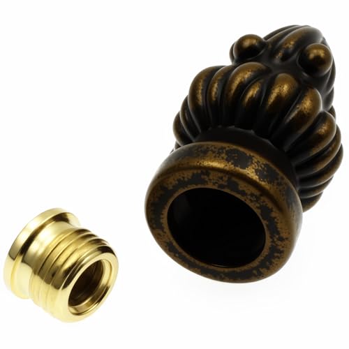 FDXGYH 1-3/8 inch High Brass Lamp Finial Metal Lamp Finial Cap Knob Lamp Decoration for Lamp Shade [ Bronze] - Image 4