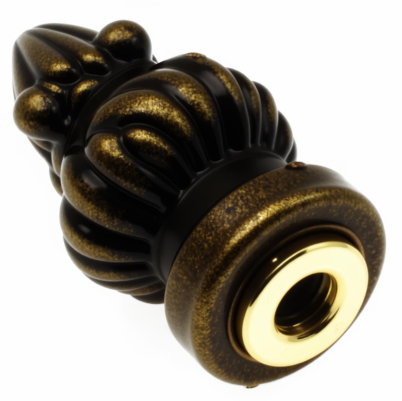 FDXGYH 1-3/8 inch High Brass Lamp Finial Metal Lamp Finial Cap Knob Lamp Decoration for Lamp Shade [ Bronze] - Image 2