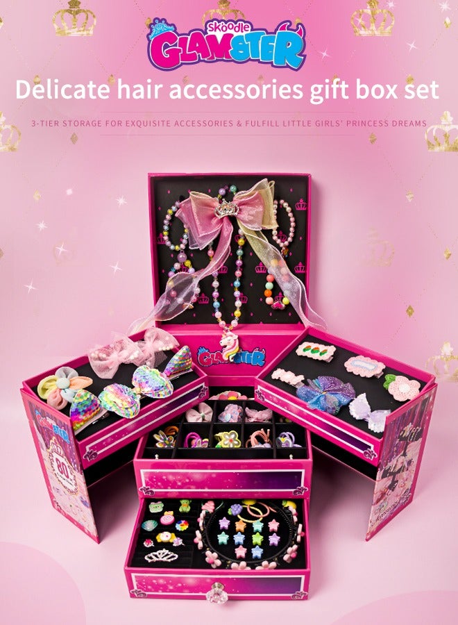 SKOODLE Kids Hair Accessory Set - Girls Hair Accessory Set, Portable Travel Hair Accessory Set - Image 1