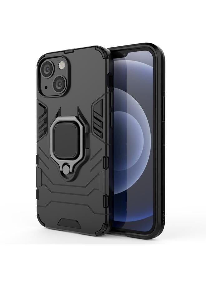 زبون جراب لهاتف iPhone 13 mini مقاوم للصدمات مصنوع من مادة PC + TPU مع حامل حلقي مغناطيسي - Image 1