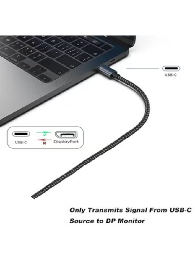 كابل USB C إلى DisplayPort - يدعم جودة 8K@60Hz - بطول 1.8 متر - توصيل عالي الدقة للشاشات - تصميم متين وسهل الاستخدام - Image 2
