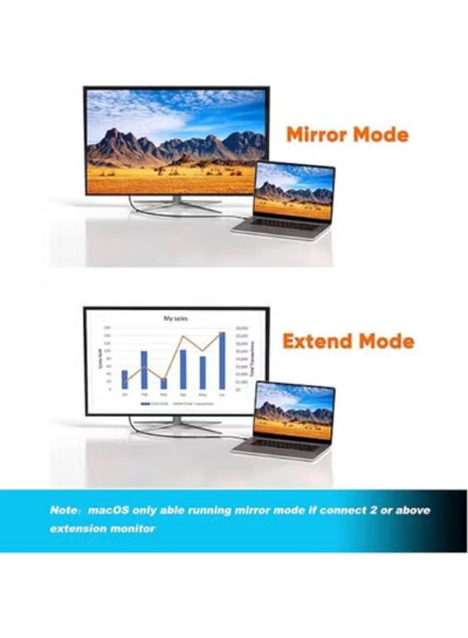 كابل USB C إلى DisplayPort - يدعم جودة 8K@60Hz - بطول 1.8 متر - توصيل عالي الدقة للشاشات - تصميم متين وسهل الاستخدام - Image 4