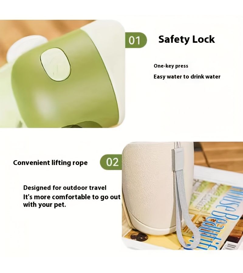 Optimized English Product Title: White Large Portable Pet Water Bottle for Dogs, Cats, and Rabbits - Image 5