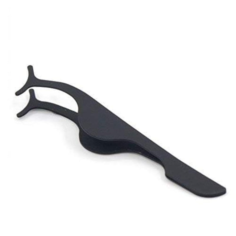 EIAKE False Eyelashes Applicator Tool Eyelash Extension Tweezers Remover Clip Tweezers Nipper (Black) - Image 3