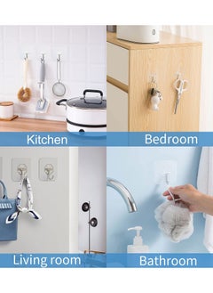 Generic 20 PCS Heavy Duty Adhesive Hooks Wall Hooks Nail-Free Waterproof And Oil-Repellent Adhesive Wall Mounts For Kitchen, Bathroom, Lndoor Home And Office  - Image 4