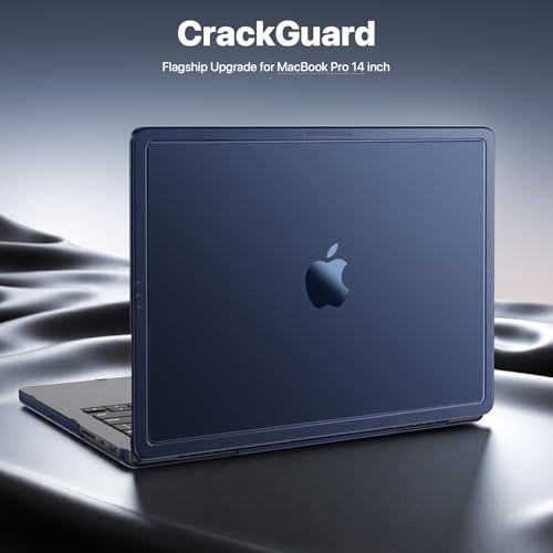 Soonjet for MacBook Pro 14 inch Case M5 M4 M3 M2 M1 Pro/Max 2025 2024-2021 [CrackGuard Upgrade] [Seamless Fit] Cover Protective Hard Shell Case Laptop - Midnight Clear - Image 2