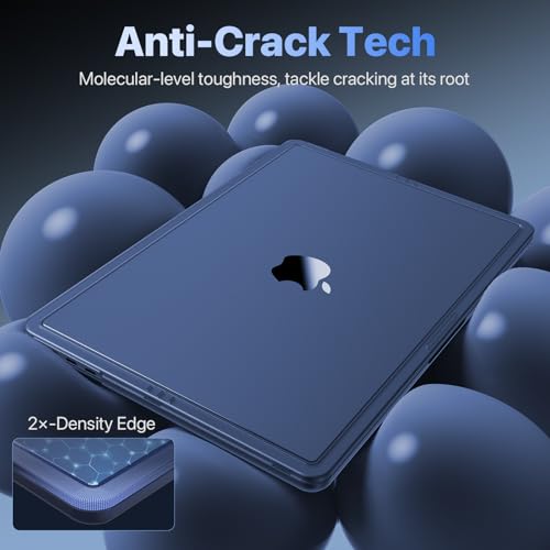 Soonjet for MacBook Pro 14 inch Case M5 M4 M3 M2 M1 Pro/Max 2025 2024-2021 [CrackGuard Upgrade] [Seamless Fit] Cover Protective Hard Shell Case Laptop - Midnight Clear - Image 3
