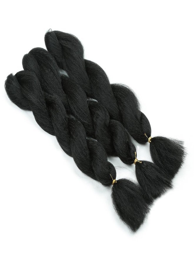goodear Crochet Vixen Bundles 26 inch Kinky Straight Crochet Hair for Black Women 3 Packs Premium Synthetic Fibers Crochet Braids (1B, 26 inch) - Image 5