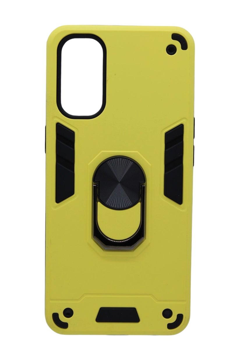 CFS C.F.S Plastic Back Cover With Holder For Oppo Reno 4 - Yellow - Image 1