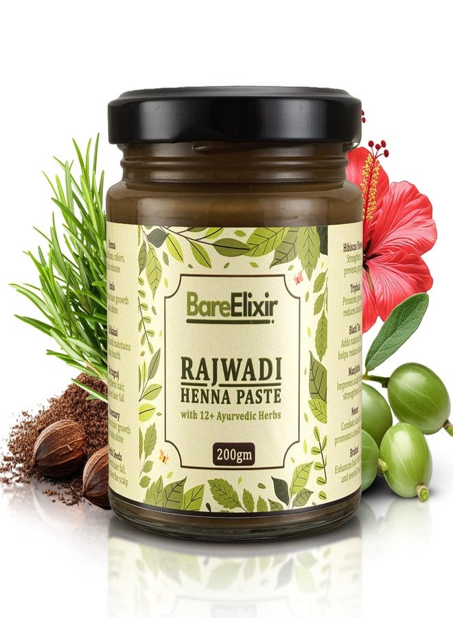 Bare Elixir Henna Paste | Pre-Soaked in Black Tea & 12+ Ayurvedic Herbs | 100% Natural Rajasthani Sojat Henna paste for Hair | Ready-to-Use, Chemical-Free Formula for Men & Women | Rich Brown Hair Color | Pure Mehndi for Nourished & Naturally Colored Hair (200gm x 2) - Image 5