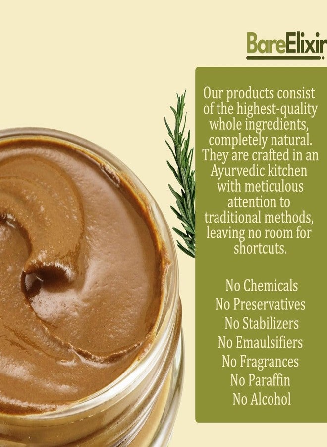 Bare Elixir Henna Paste | Pre-Soaked in Black Tea & 12+ Ayurvedic Herbs | 100% Natural Rajasthani Sojat Henna paste for Hair | Ready-to-Use, Chemical-Free Formula for Men & Women | Rich Brown Hair Color | Pure Mehndi for Nourished & Naturally Colored Hair (200gm x 2) - Image 3