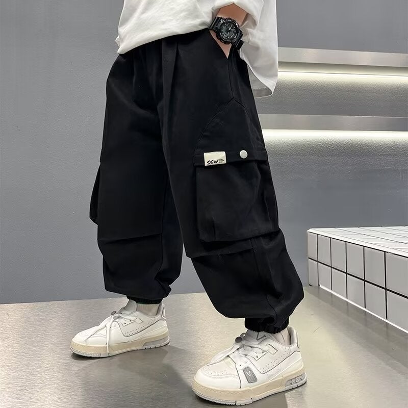 Boys' Cordwork Pants Casual Trousers Arrival Large Children'S Winter Western Style Loose Pants For Boys - Image 2