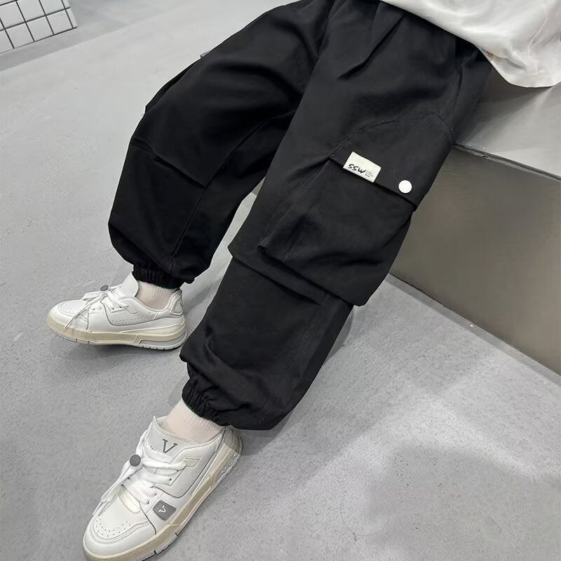 Boys' Cordwork Pants Casual Trousers Arrival Large Children'S Winter Western Style Loose Pants For Boys - Image 3