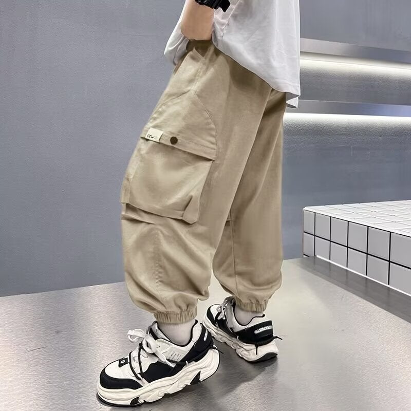 Boys' Cordwork Pants Casual Trousers Arrival Large Children'S Winter Western Style Loose Pants For Boys - Image 1