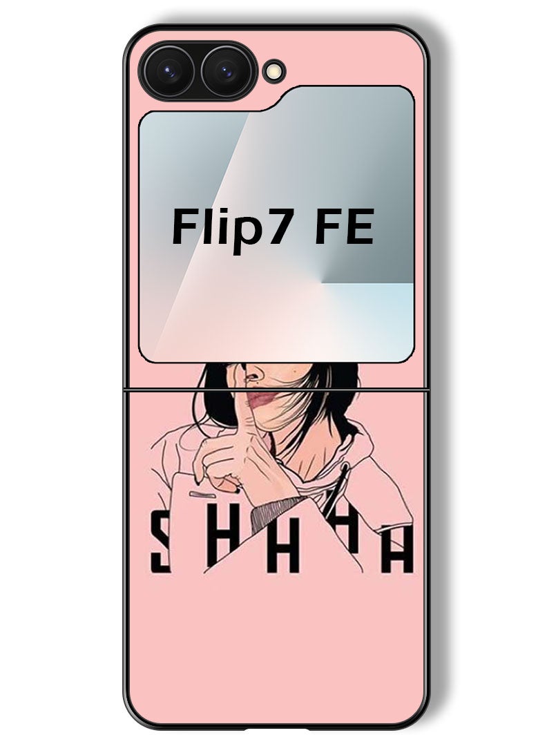 Theodor Case Compatible with Samsung Galaxy Z Flip 7 FE 6.7 Inch Protection Shockproof Bumper Cover shhh - Image 1