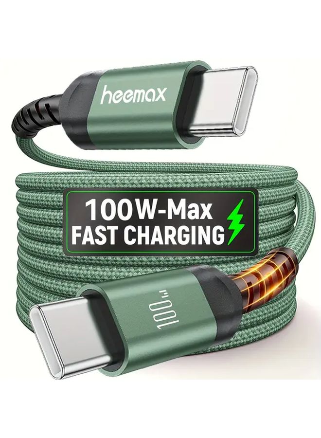 كابل هيماكس للشحن السريع 100 واط، طول 3 متر، مع دعم PD3.0، من نوع USB-C، متوافق مع سامسونج وهونور وآيفون 15 و16. - Image 3
