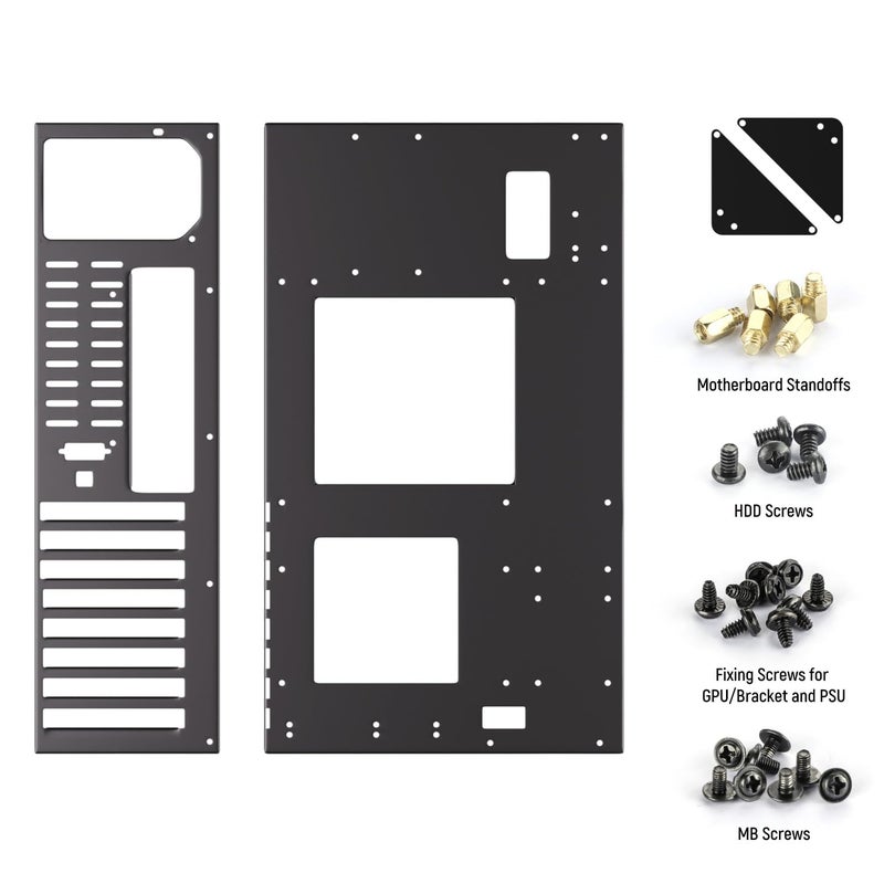JOYJOM Open Air PC Case, PC Test Bench PC Case, ATX Open Frame Computer Case, DIY PC Rack for ATX MATX ITX Motherboards - Image 4