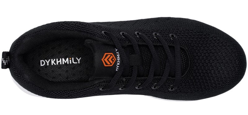 FENLERN Steel Toe Shoes for Women Lightweight Safety Shoes Ladies Classic Work Sneakers Comfortable Air Cushion Fashion Colorful Breathable Size 7,Black White - Image 4
