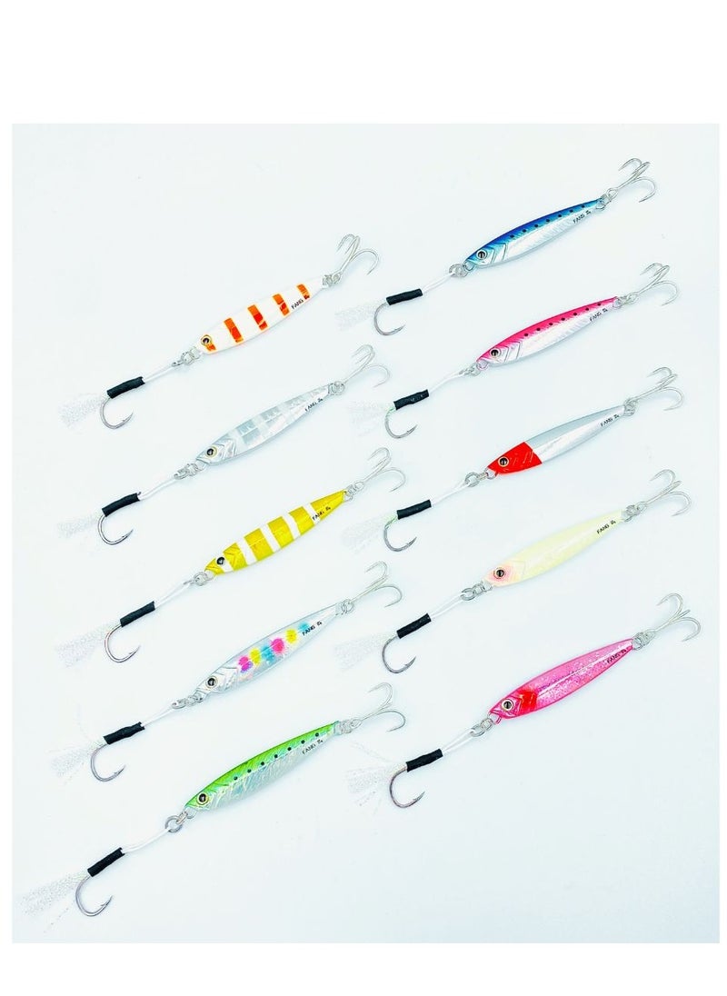 oakura Clown Silver Fang Jig Of Weight 20G And 10 Mesmerizing Colors Light Weight Equipment For Epic Fishing Adventures  - Image 4