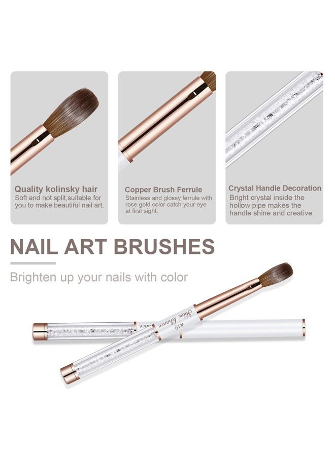 Shine Chance Acrylic Nail Brush Size 10, 100% Real Kolinsky Art Nail Brush for Acrylic Powder Application, Handmade Women Manicure Nail Extension Tool for Professional DIY Home Salon and Beginners - Image 4