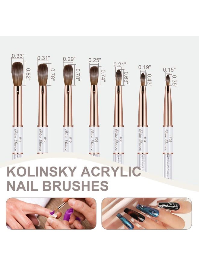 Shine Chance Acrylic Nail Brush Size 10, 100% Real Kolinsky Art Nail Brush for Acrylic Powder Application, Handmade Women Manicure Nail Extension Tool for Professional DIY Home Salon and Beginners - Image 3