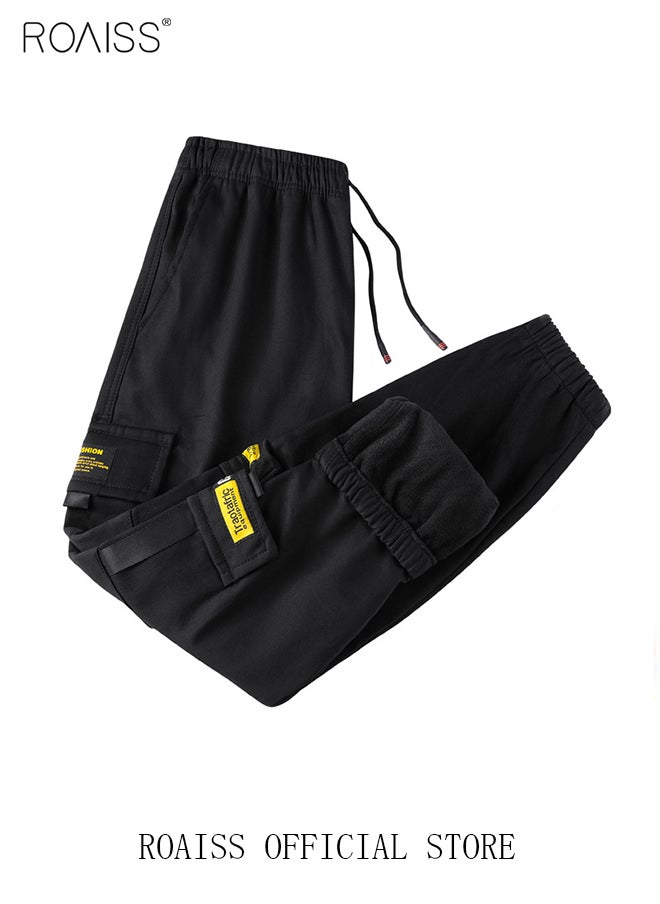 roaiss - Men's Cargo Pants Casual Pants with Elastic Drawstring Suitable for Various Body Types Simple and Trendy - Image 1