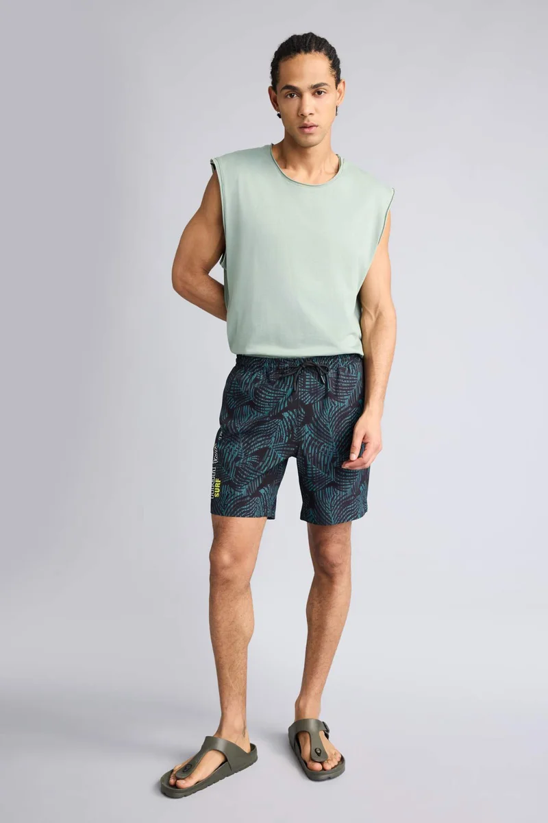 Defacto  Flexible Fabric Textured Swim Shorts for Men | Best Price UAE