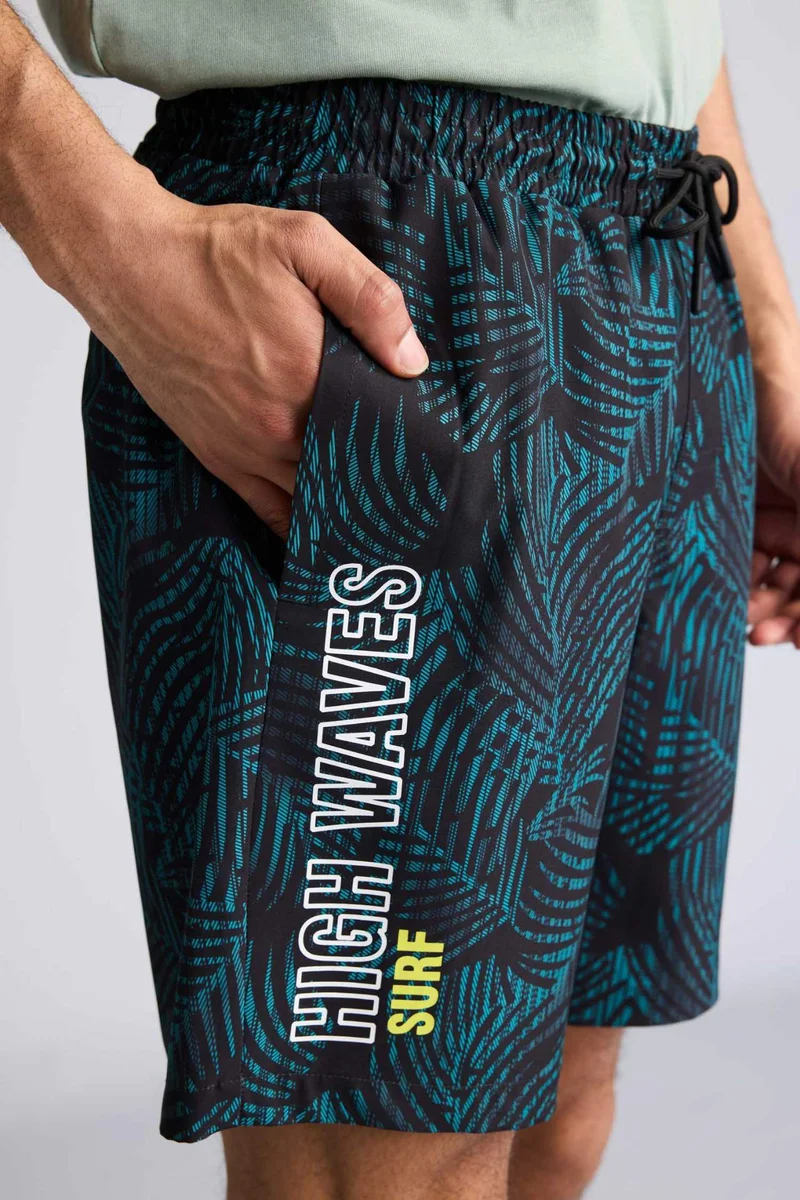 Defacto  Flexible Fabric Textured Swim Shorts for Men | Best Price UAE