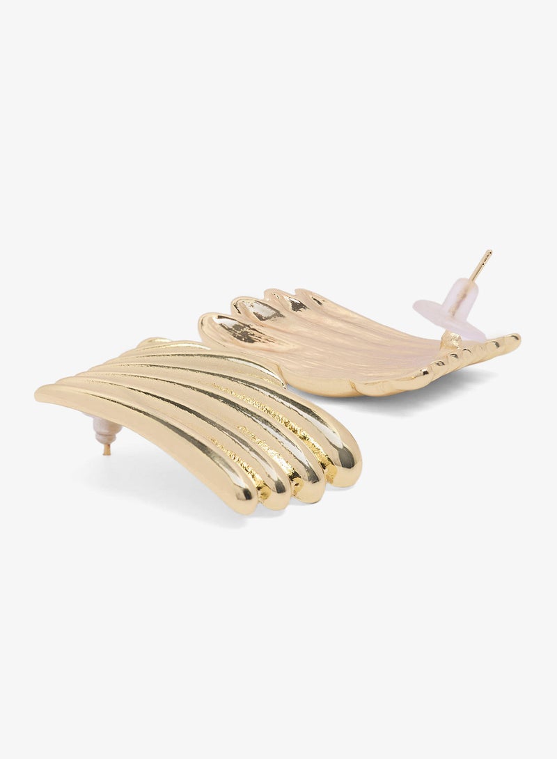 Ginger 2PK Chunky Gold Statement Earrings - Image 3