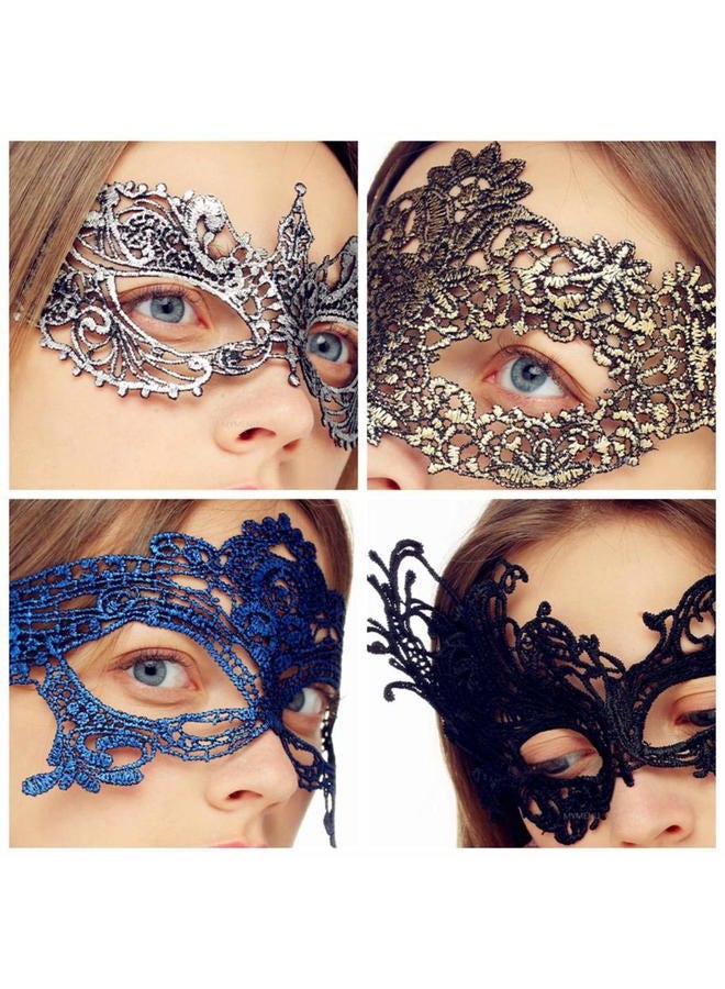 MYMENU Masquerade Mask for Women Luxury Venetian Mask Women's Lace Eye Mask for Masquerade Party Prom Ball Bar Costume Festival Carnival Mardi Gras (Phoenix Black) - Image 4