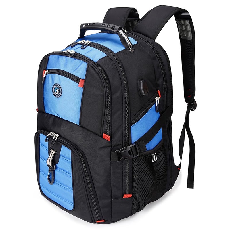 SHRRADOO Extra Large 52L Travel Laptop Backpack with USB Charging Port, College Backpack Airline Approved Business Work Bag Fits 17 Inch Computer for Men Women - Image 1