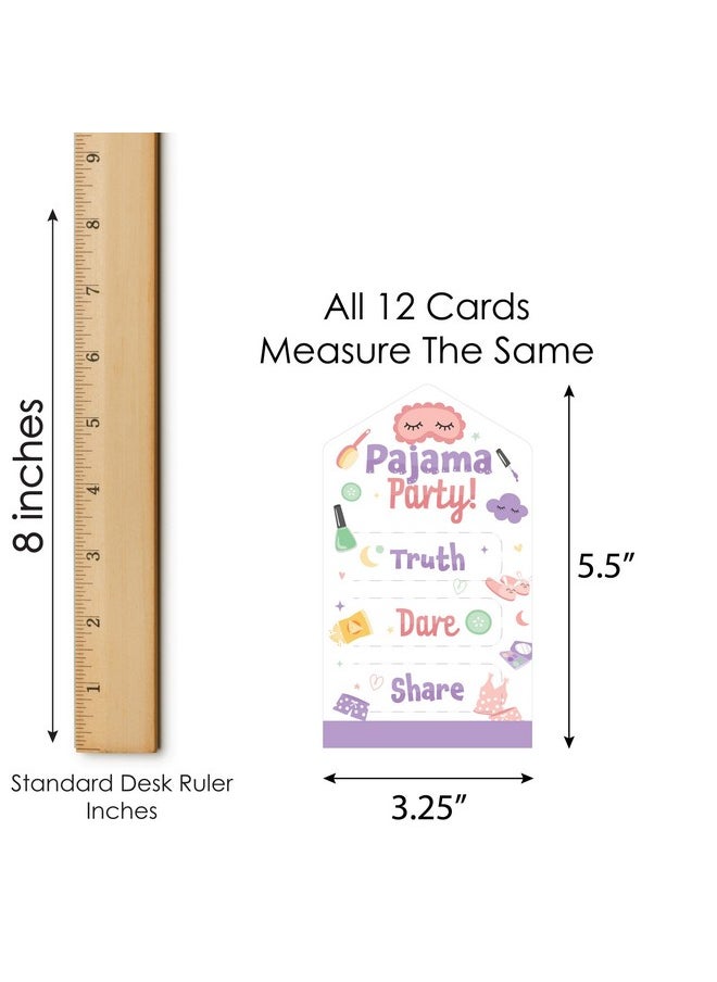 Big Dot of Happiness Big Dot of Happiness Pajama Slumber Party - Girls Sleepover Birthday Party Game Pickle Cards - Truth, Dare, Share Pull Tabs - Set of 12  - Image 4