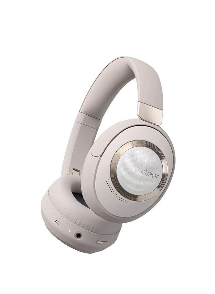 كلير Audio, Alpha Noise Cancelling Bluetooth Headphones, Microphone, Outer Touch Controls, 35 Hr Battery Life, Ash white - Image 1