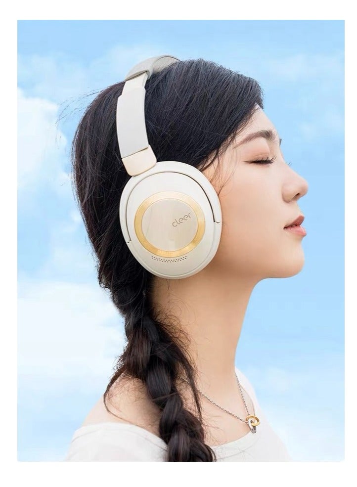 كلير Audio, Alpha Noise Cancelling Bluetooth Headphones, Microphone, Outer Touch Controls, 35 Hr Battery Life, Ash white - Image 2