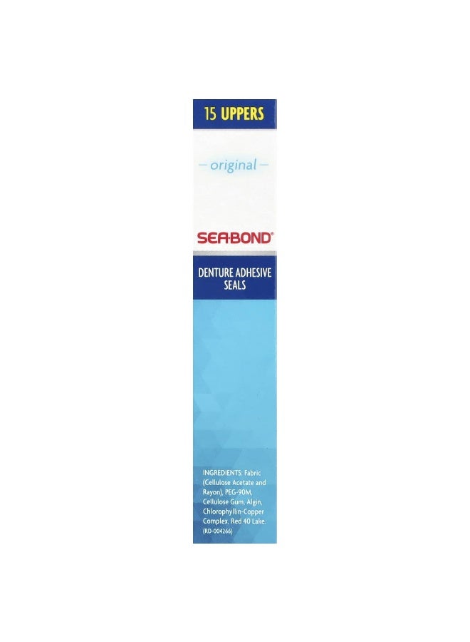 Sea-Bond SeaBond, Denture Adhesive Seals, Original, 15 Uppers  - Image 2