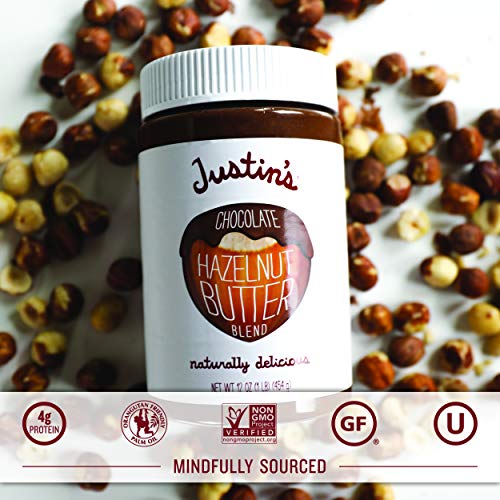 Justin's Chocolate Hazelnut and Almond Butter, Organic Cocoa, No Stir, Gluten-free, Responsibly Sourced, 16 Ounce (Pack of 1) - Image 3