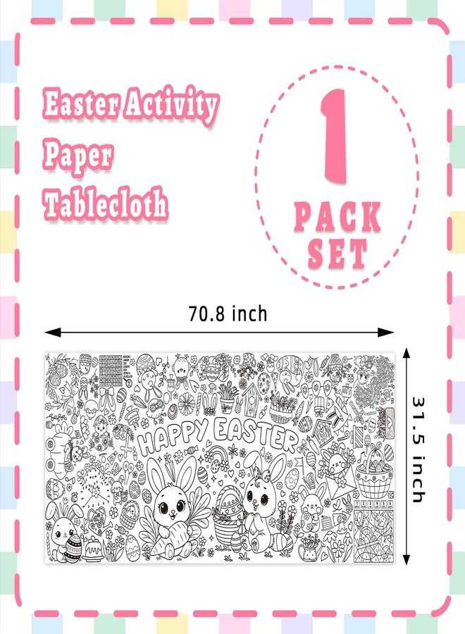 Actilize Easter Coloring Tablecloth - 71 x 31.5 Inches Large Coloring Poster, Easter Party Decorations - Crafts, Games, Basket Stuffers, Classroom Activities - Image 4