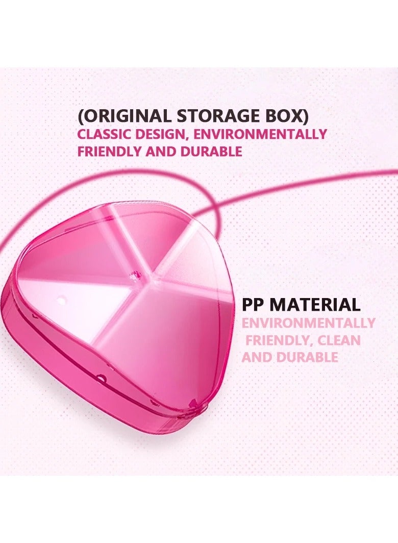 Pink powder puff set graffiti design marshmallow air cushion makeup concealer does not absorb powder Super soft with brush Wet and dry use - Image 4