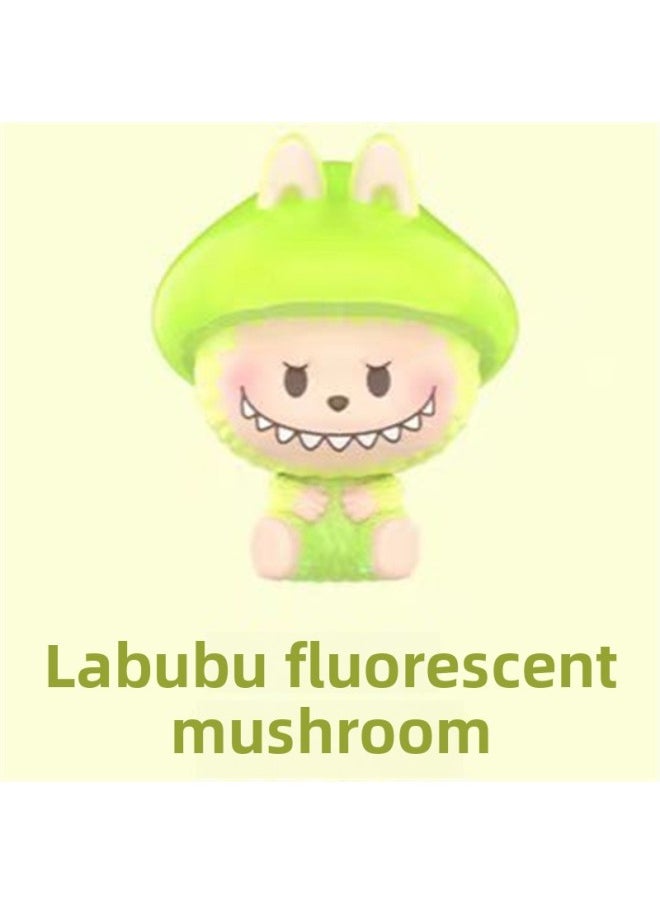 Genuine Bubble Mart POP Mushroom Elf Series Doll Moe Bubble Matt Moe Blind Box Doll-Color:Fluorescent Cloth  - Image 1