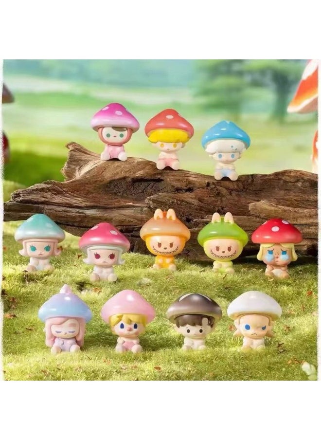 Genuine Bubble Mart POP Mushroom Elf Series Doll Moe Bubble Matt Moe Blind Box Doll-Color:Fluorescent Cloth  - Image 2
